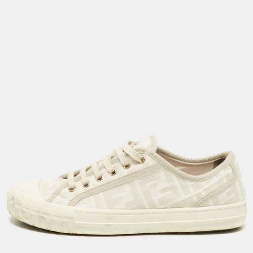 FF Canvas Domino Lace Up Sneakers Size 38 - Fendi - Modalova