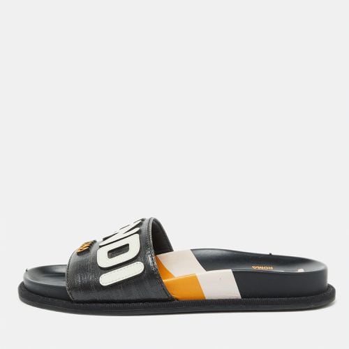 Leather Mania Motif Flat Slide Sandals Size 36.5 - Fendi - Modalova