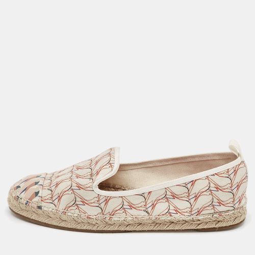 Canvas and Leather Cap Toe Espadrille Flats Size 38 - Fendi - Modalova