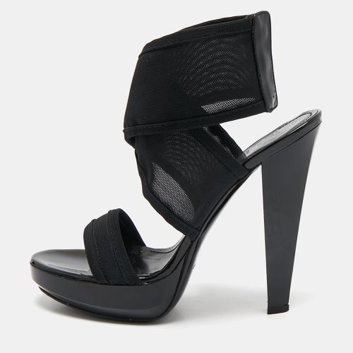 Mesh and Patent Ankle Strap Sandals Size 38 - Fendi - Modalova