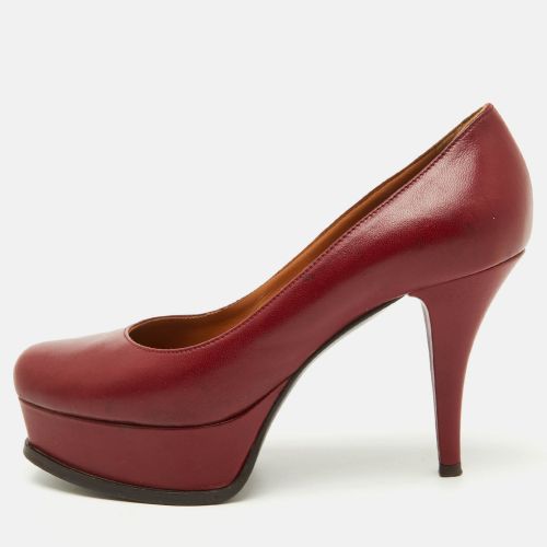 Dark Leather sta Platform Pumps Size 37 - Fendi - Modalova