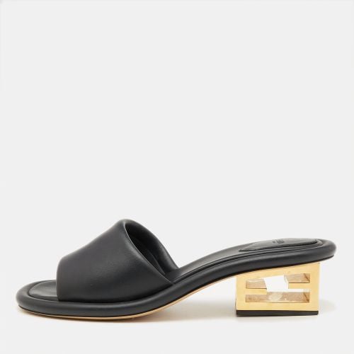 Leather Baguette Slide Sandals Size 42 - Fendi - Modalova