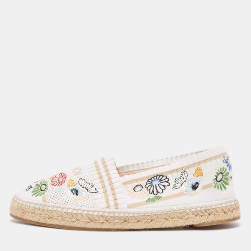 Knit Fabric Floral Accents Espadrilles Size 39 - Fendi - Modalova