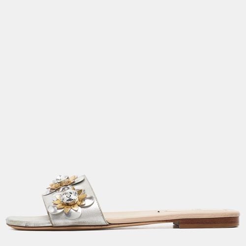 Leather Flowerland Flat Slides Size 36 - Fendi - Modalova