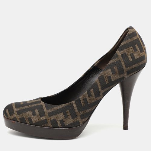 FF Zucca Canvas Pumps Size 38 - Fendi - Modalova