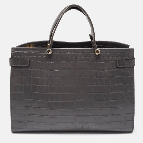 Croc Embossed Leather Lady M Tote - Furla - Modalova