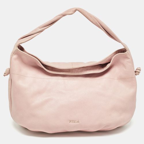 Furla Pink Leather Oversized Hobo - Furla - Modalova