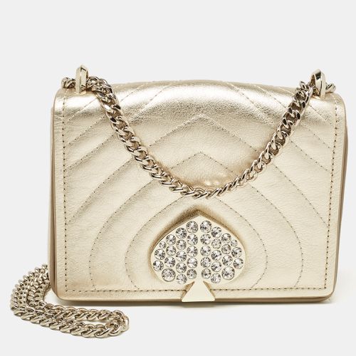 Quilted Leather Amelia Jeweled Chain Shoulder Bag - Kate Spade - Modalova