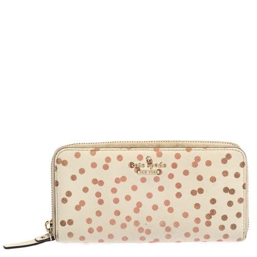 Red Polka Dots Zip Around Wallet - Kate Spade - Modalova