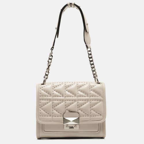 Quilted Studded Leather Shoulder Bag - Karl Lagerfeld - Modalova