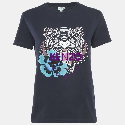 Logo Tiger Print Crew Neck T-Shirt M - Kenzo - Modalova