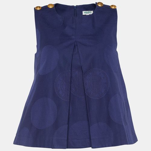 Navy Circle Jacquard Sleeveless Flared Top S - Kenzo - Modalova