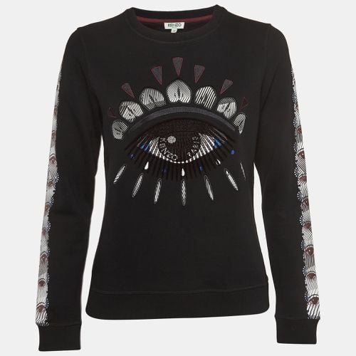 Evil Eye Embroidered & Printed Cotton Knit Sweatshirt M - Kenzo - Modalova