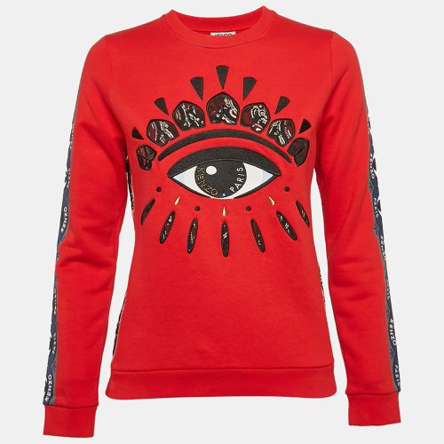 Eye Logo Embroidered Cotton Knit Sweatshirt M - Kenzo - Modalova