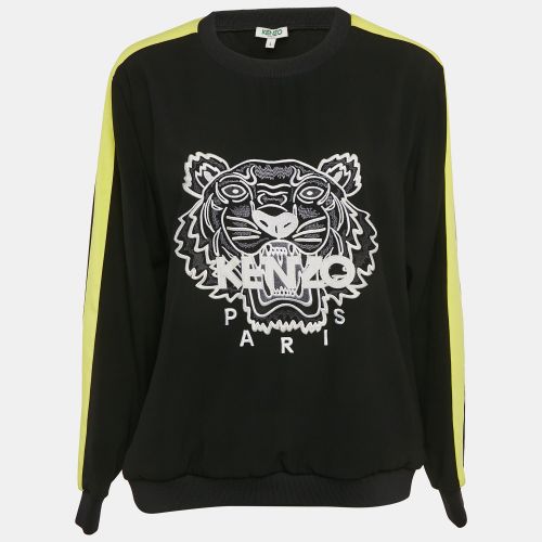 Tiger Embroidered Crepe Crew Neck Jumper L - Kenzo - Modalova