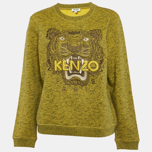 Tiger Logo Embroidered Marl Knit Sweatshirt XL - Kenzo - Modalova