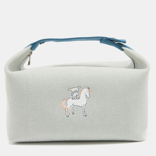 Bleu Nattier Canvas Large Bride-a-Brac Cabriole Pouch - Hermes - Modalova