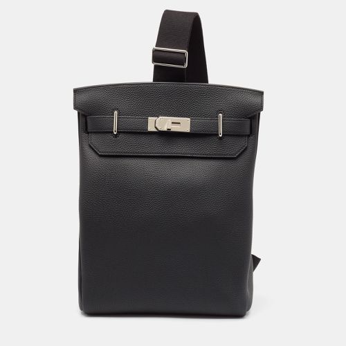 Noir Togo Leather Palladium Finish Hac A Dos GM Backpack - Hermes - Modalova