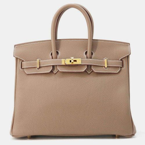 Etoupe Togo Leather Birkin Bag Size 25 - Hermes - Modalova