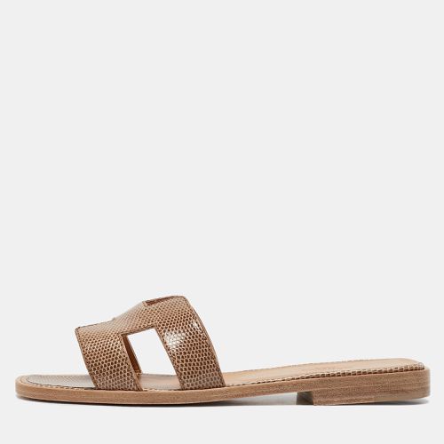 Lizard Oran Slide Sandals Size 36 - Hermes - Modalova