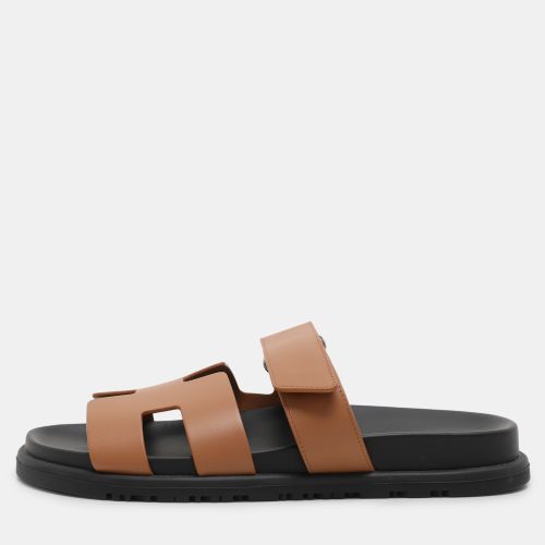 Leather Chypre Sandals Size 37 - Hermes - Modalova