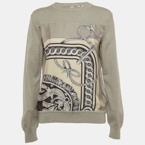 Printed Silk and Cashmere Crew Neck Sweatshirt M - Hermes - Modalova