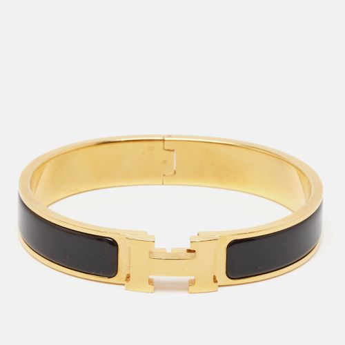 Hermès Clic H Enamel Gold Plated Bracelet - Hermes - Modalova