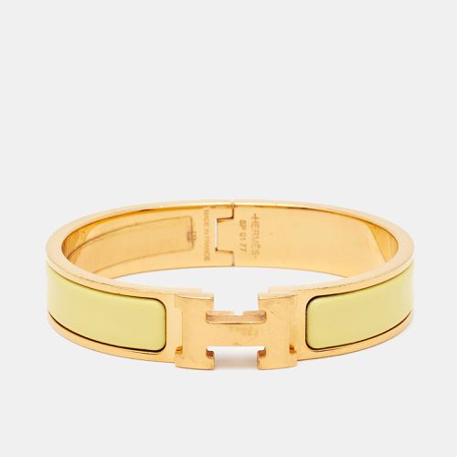 Hermès Clic H Enamel Gold Plated Bracelet - Hermes - Modalova