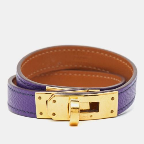 Hermès Kelly Leather Gold Tone Bracelet - Hermes - Modalova