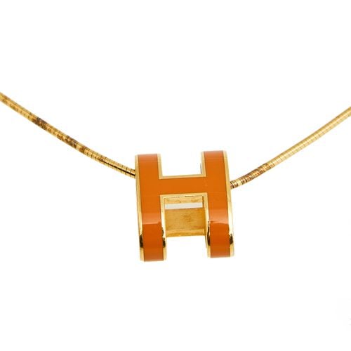 hermes enamel necklace