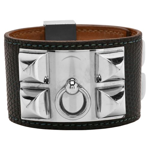 Leather Lizard Collier de Chien Wide Bracelet - Hermes - Modalova