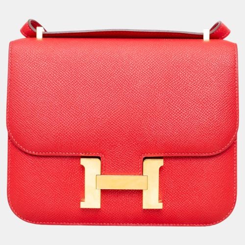 Rouge Casaque Epsom Leather Constance III Mini Shoulder Bag - Hermes - Modalova