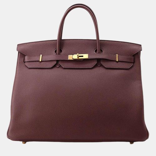 Rouge Sellier Togo Leather Birkin 40 Tote Bag - Hermes - Modalova