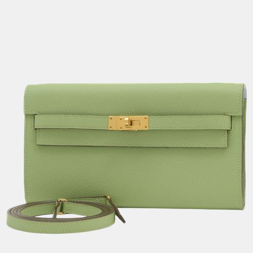 Vert Cricket Blue Brume Kelly To Go Verso Shoulder Bag - Hermes - Modalova