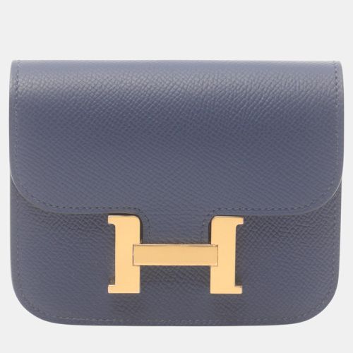 Hermes Constance Slim Wallet Blue - Hermes - Modalova