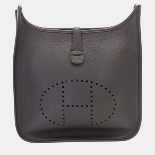 Evelyne 3 PM Noir Shoulder Bag Leather - Hermes - Modalova