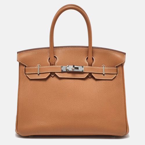 Gold Togo Leather Palladium Finish Birkin 30 Bag - Hermes - Modalova