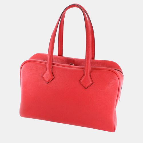 Rouge Coup Taurillon Clece Leather Victoria 35 Handbag - Hermes - Modalova