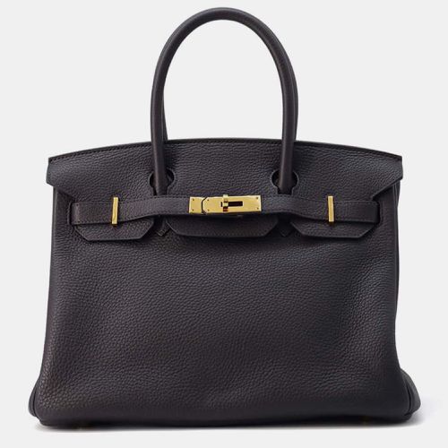 Birkin Pull Noir Togo Leather Size 30 - Hermes - Modalova