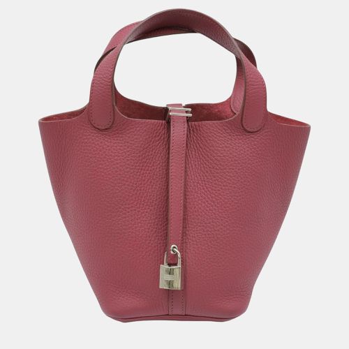 Leather Rouge H Picotin Lock PM Tote Bag - Hermes - Modalova