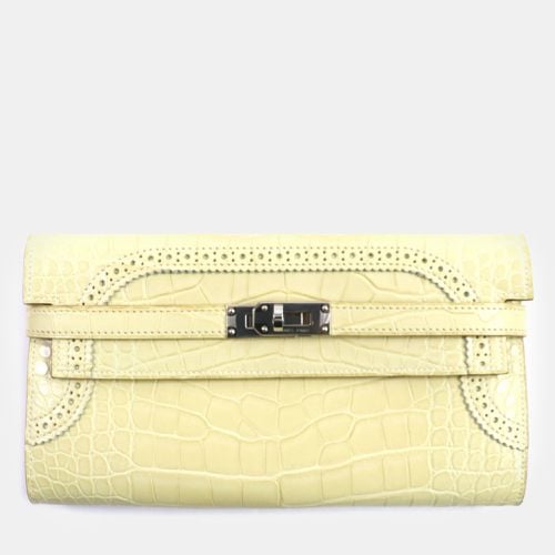 Kelly Wallet Long Gillies Alligator Leather - Hermes - Modalova