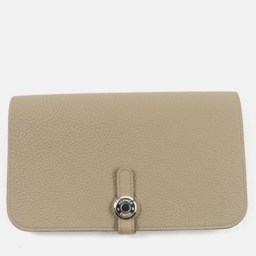 Hermes Beige Dogon Gm Togo Purse - Hermes - Modalova