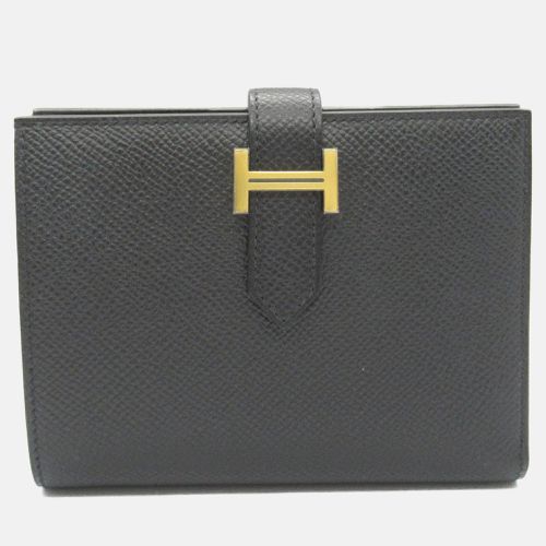 Leather Compact Bearn Leather Wallet - Hermes - Modalova