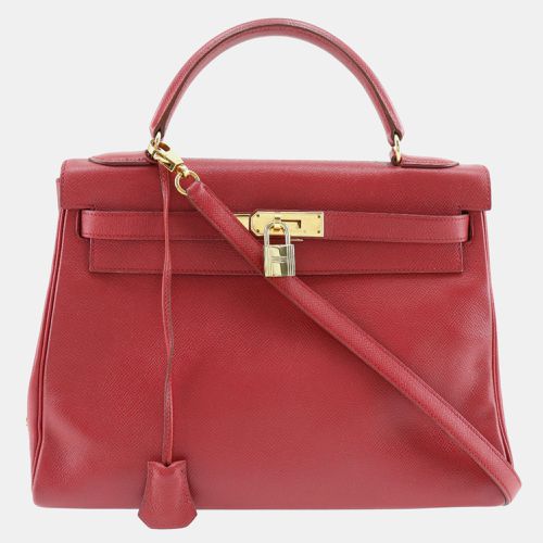 Hermes Red Leather Kelly 32 Handbag - Hermes - Modalova