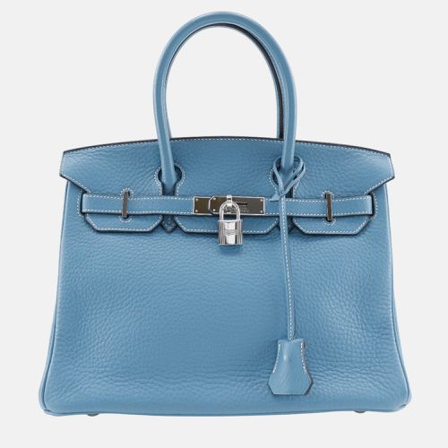 Jean Leather Birkin 30 Handbag - Hermes - Modalova