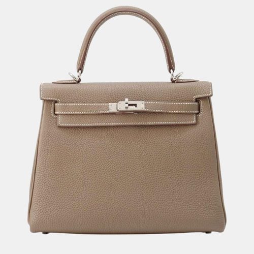 Etoupe Togo Leather Kelly Retourne bag Size 25 - Hermes - Modalova