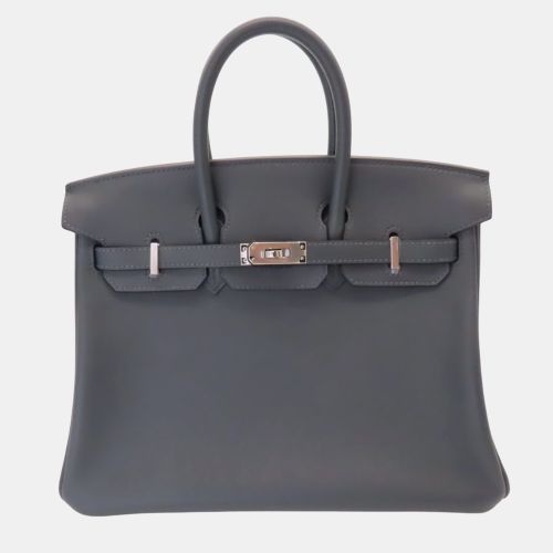 Dark Leather Birkin 25 Tote Bag - Hermes - Modalova