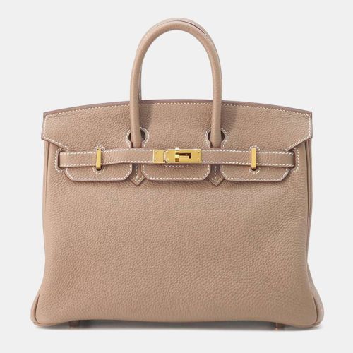 Etoupe Togo Leather Birkin 25 Tote Bag - Hermes - Modalova