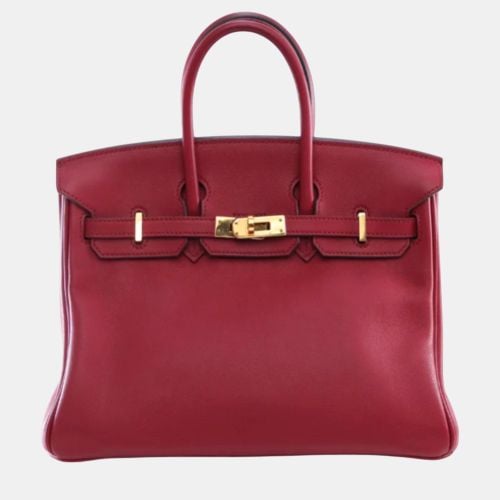 Rouge Grenat Swift Leather Birkin 25 Bag - Hermes - Modalova