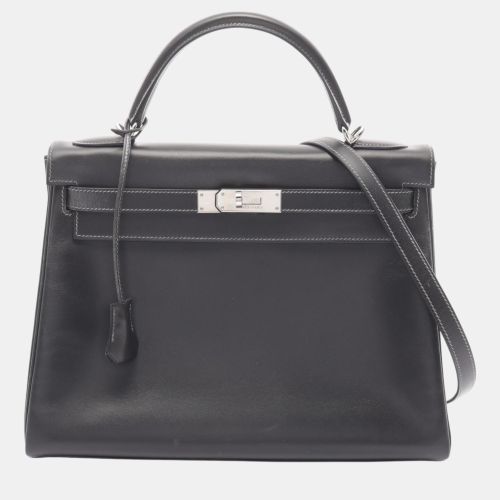 Kelly 32 Handbag Box Calf Leather - Hermes - Modalova